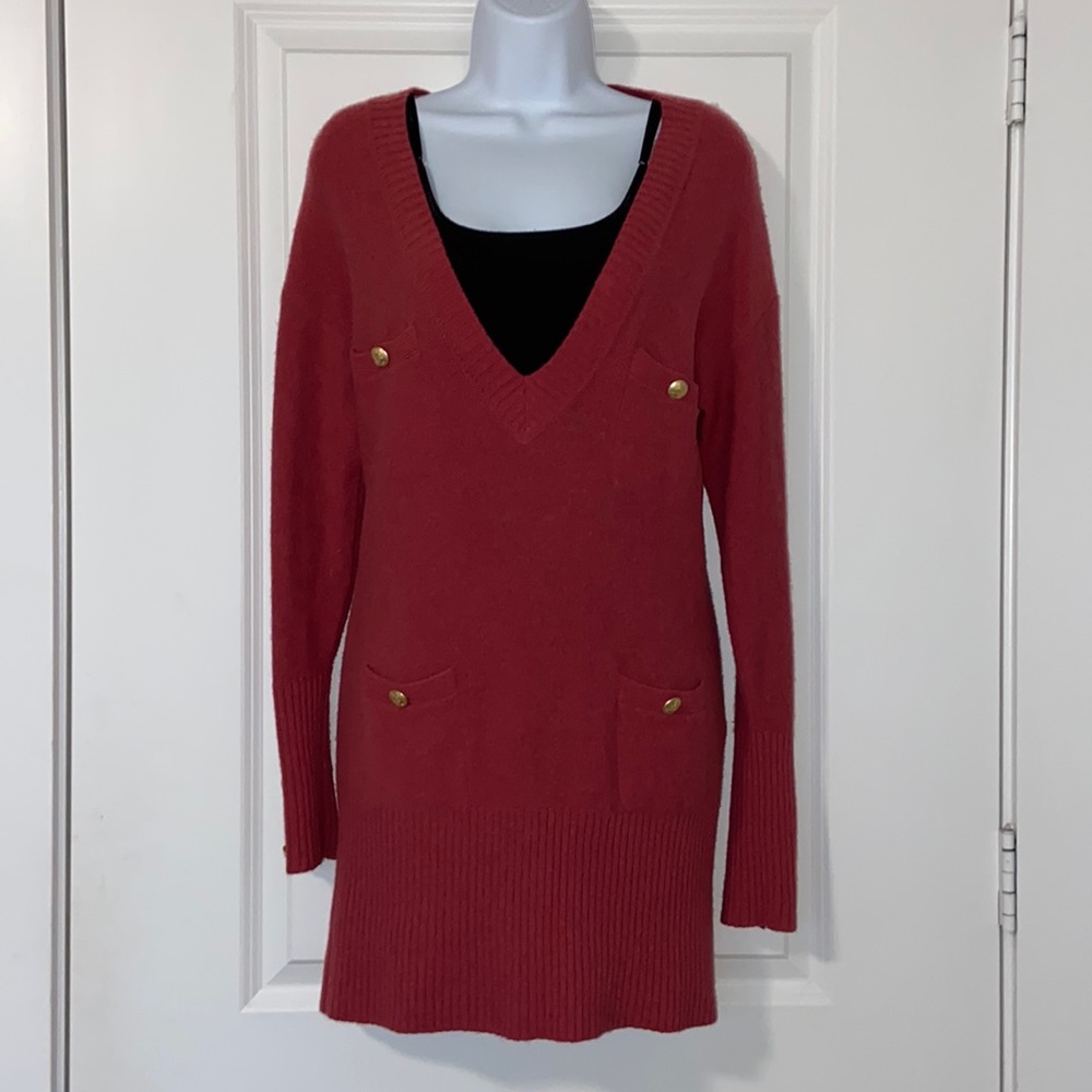 Juicy Couture Y2K Rose Pink Wool Cashmere Blend Sweater